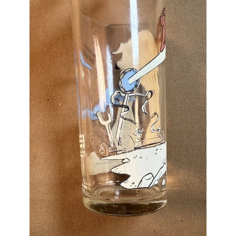 Vintage 1976 Pepsi Warner Bros‎ Road Runner & Wile E. Coyote Collector Glass
